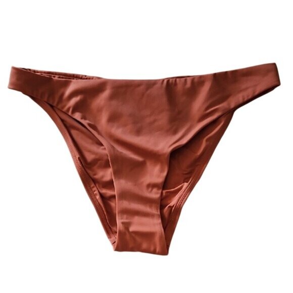 Andie The Symi Swimsuit Bikini Bottom Size Small New Cedar Ruched Center Beach - Picture 1 of 5